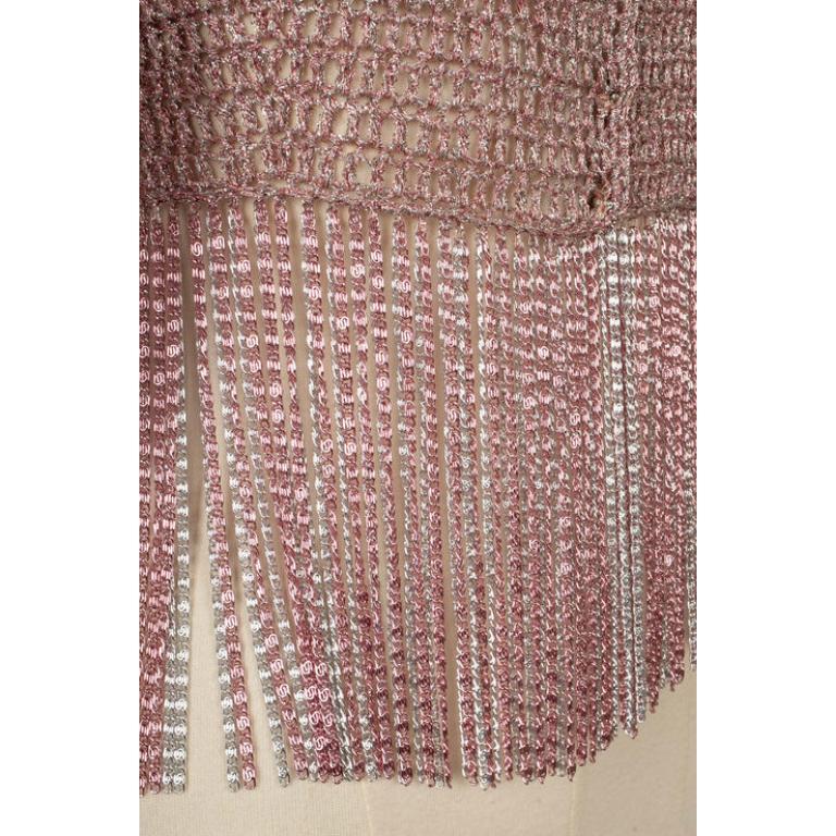 Azzaro Pink and Silvery Lurex Top, 1970 For Sale 2