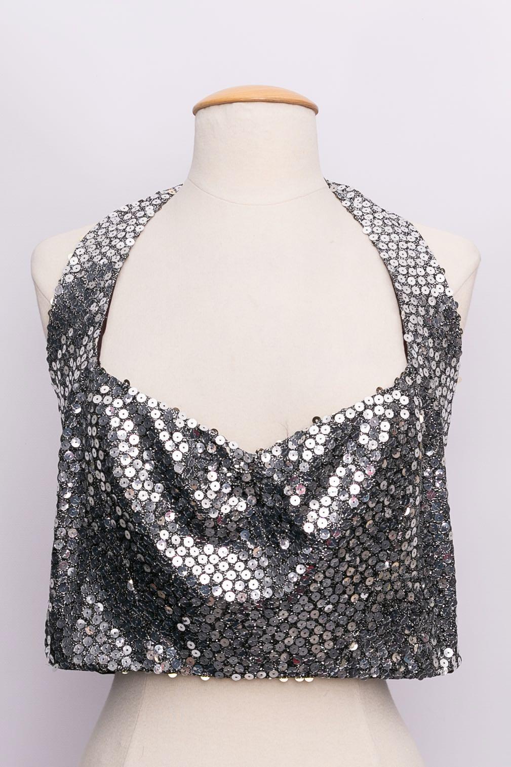 Donna Top con paillettes Azzaro in vendita