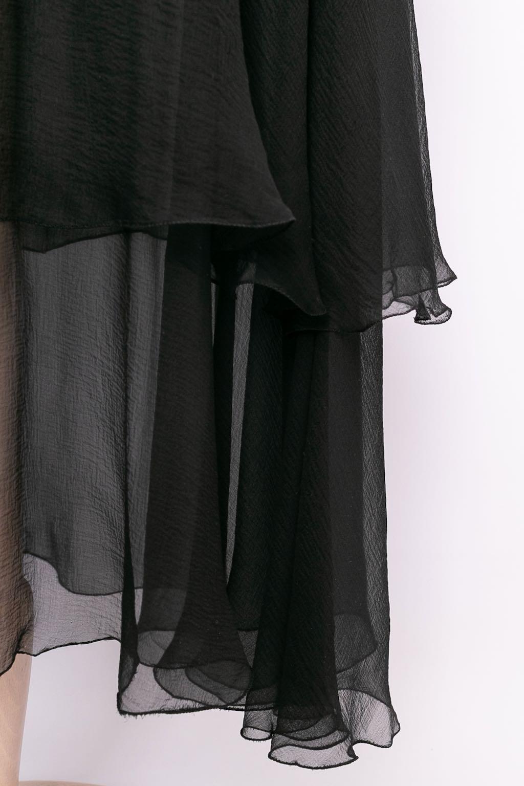 Vestido Azzaro de gasa de seda con lentejuelas, Talla 36FR en venta 1