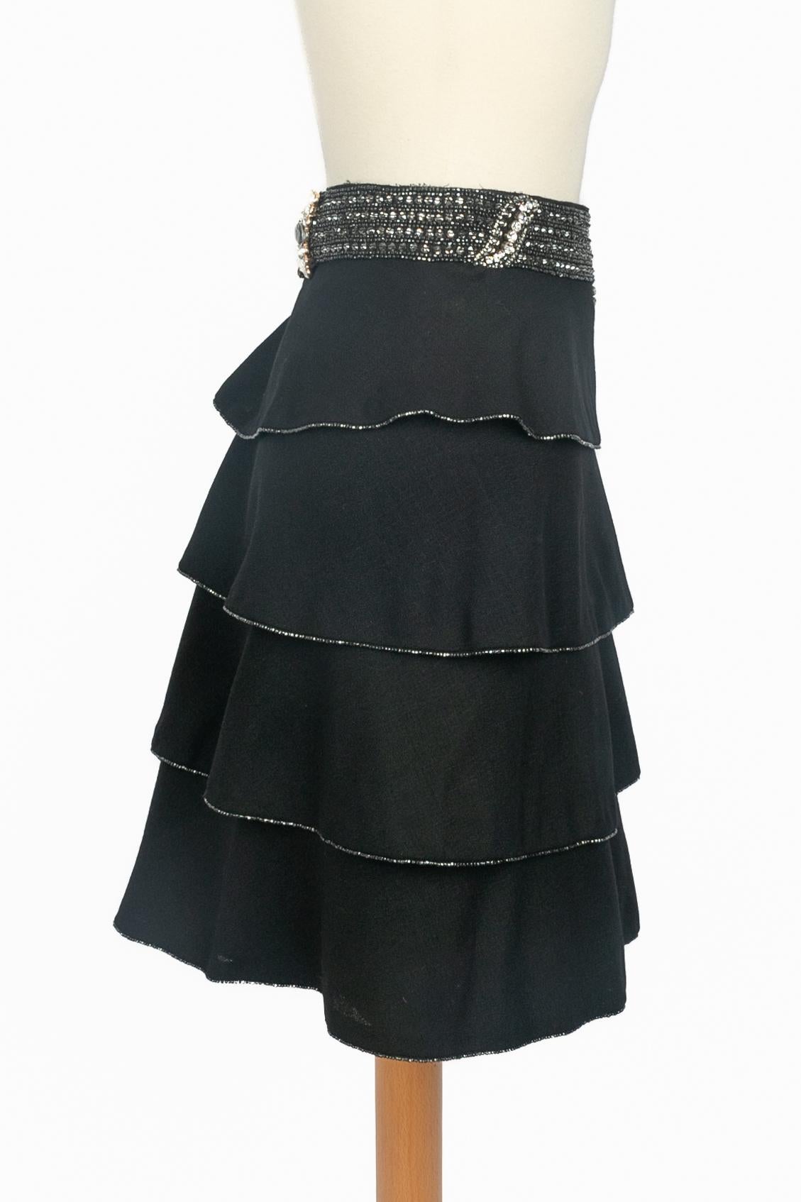 Noir Jupe Azzaro en vente