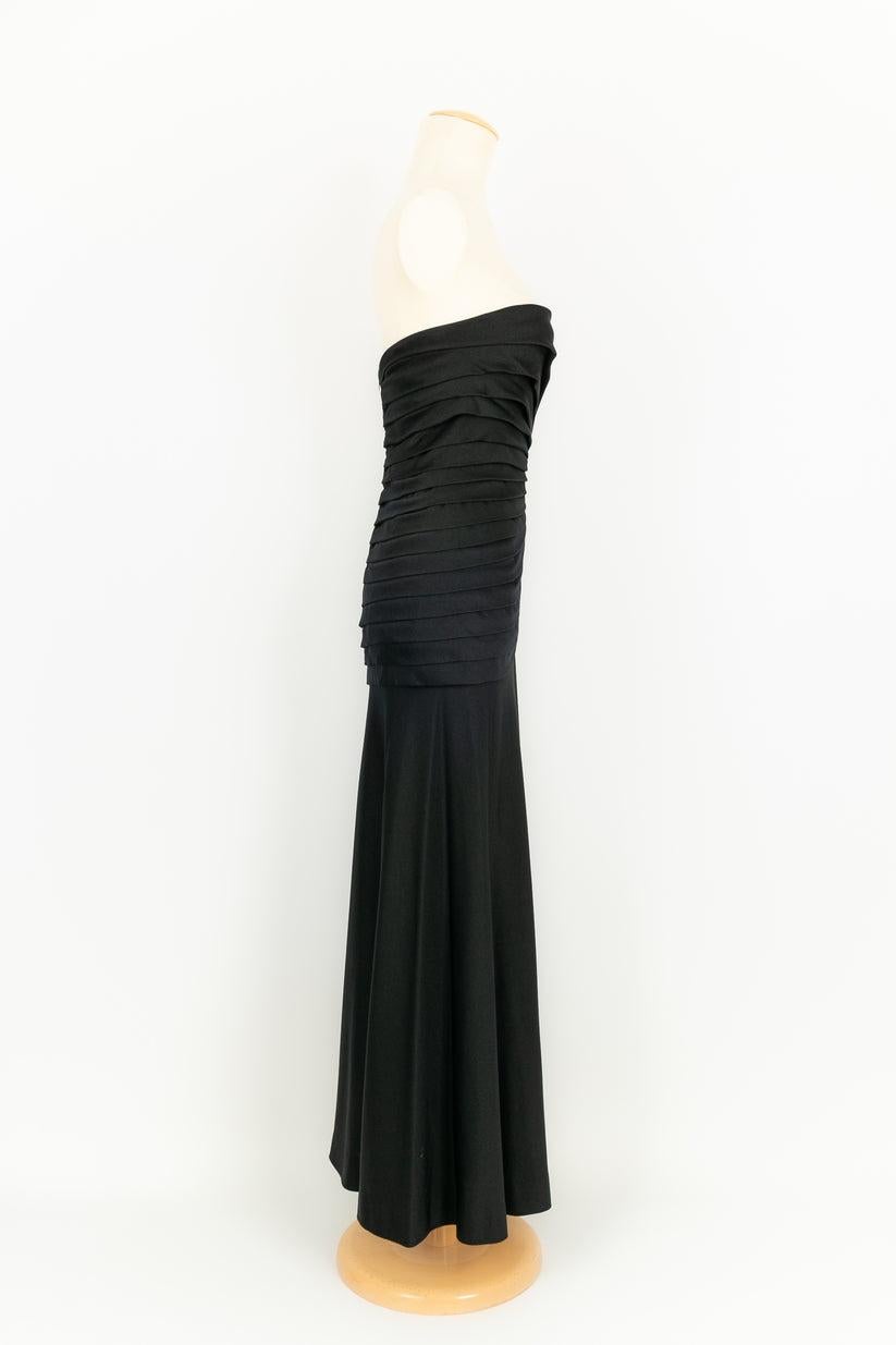Azzaro Strapless Silk Jersey Dress In Excellent Condition For Sale In SAINT-OUEN-SUR-SEINE, FR