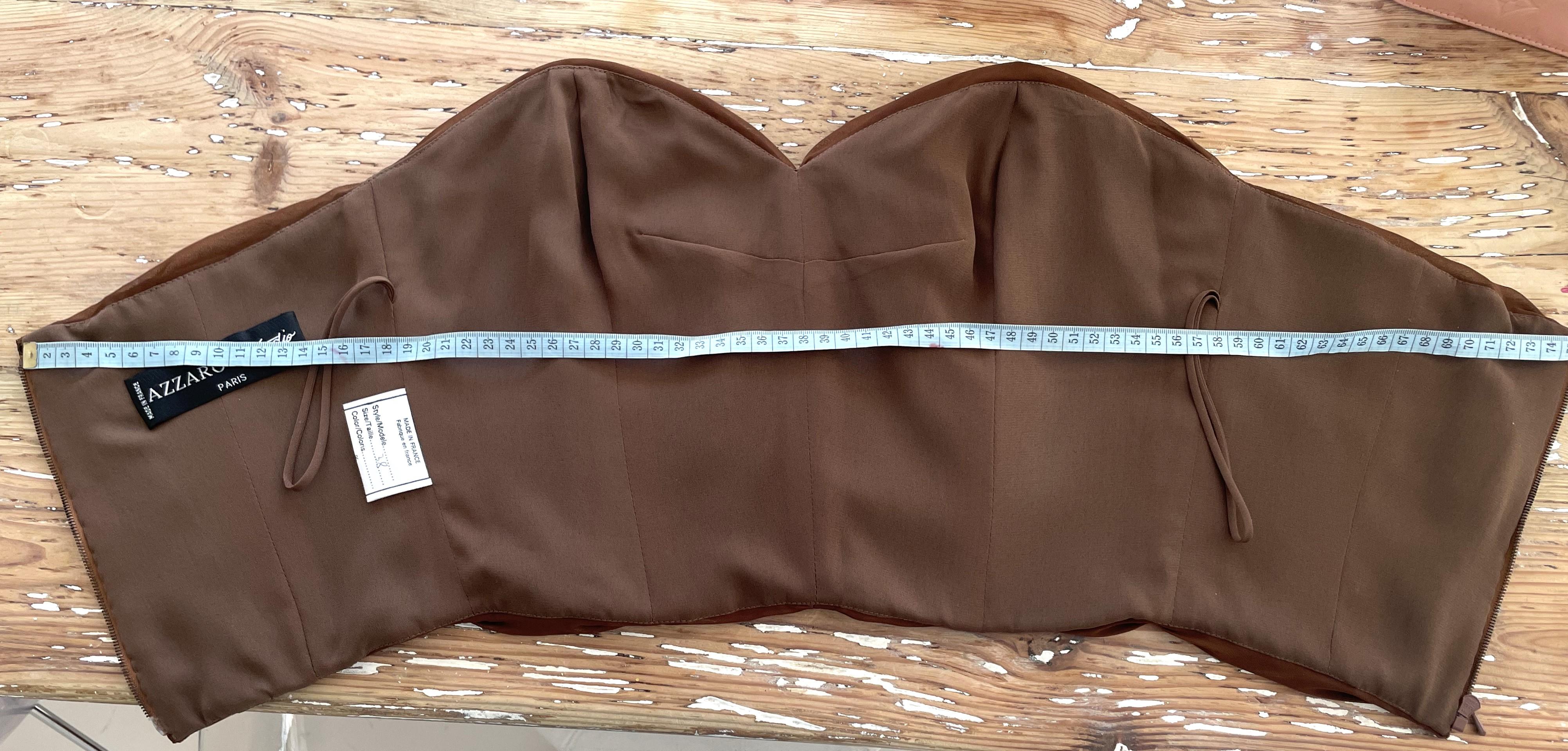 Azzaro Studio Paris 90s Vintage Top Bustier with Short Skirt Evening Dress Crepe For Sale 7