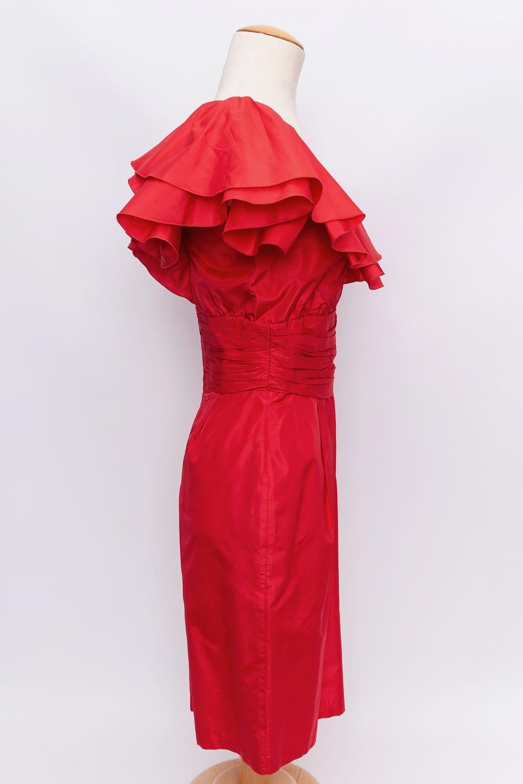 Azzaro Taffeta Dress, Size 36FR For Sale 1