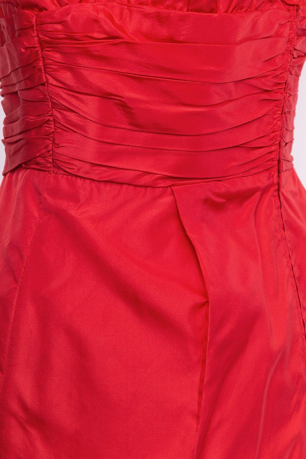 Azzaro Taffeta Dress, Size 36FR For Sale 3