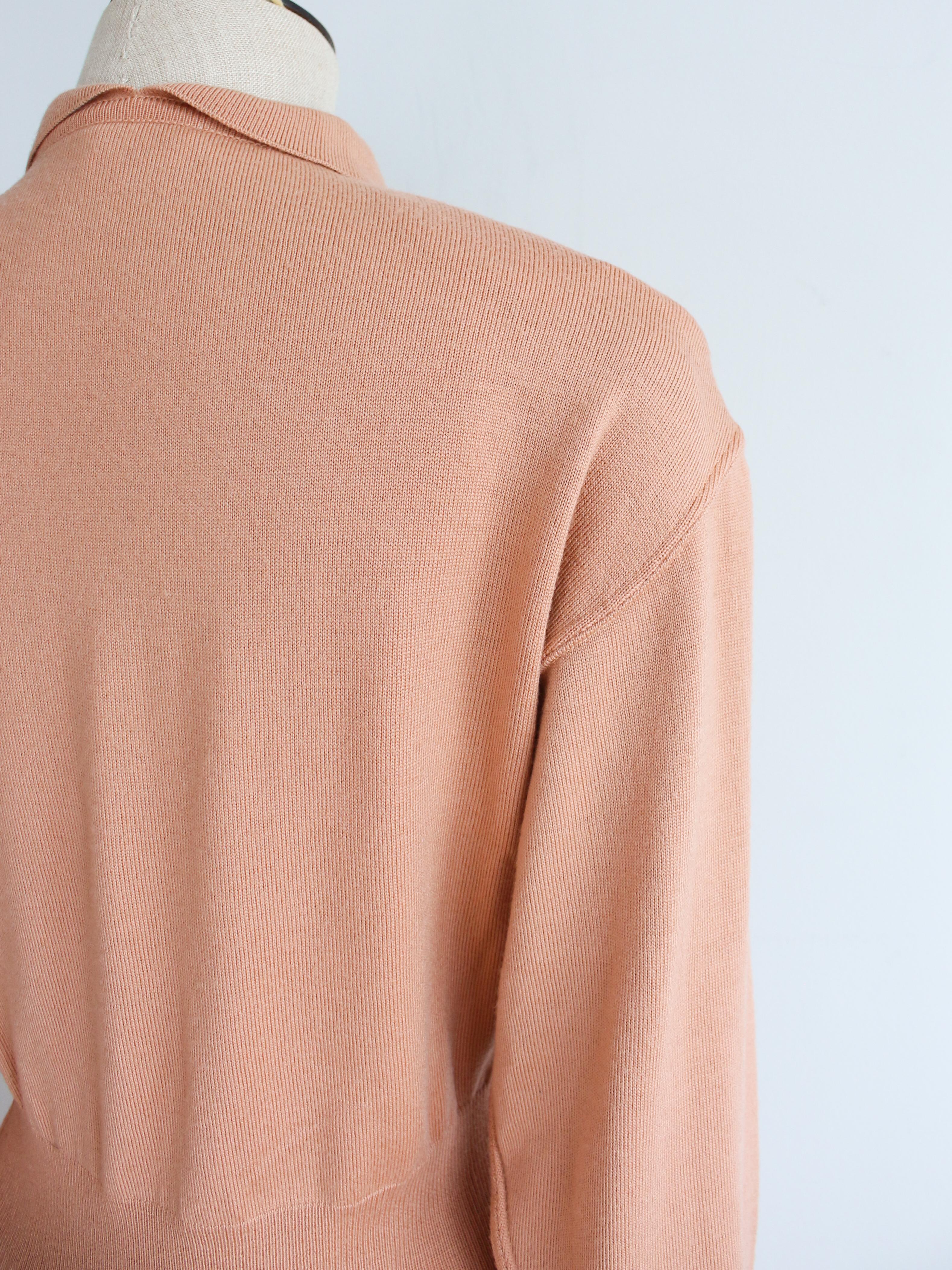 Mini abito Azzedine Alaïa 1980 in maglia color pesca 5