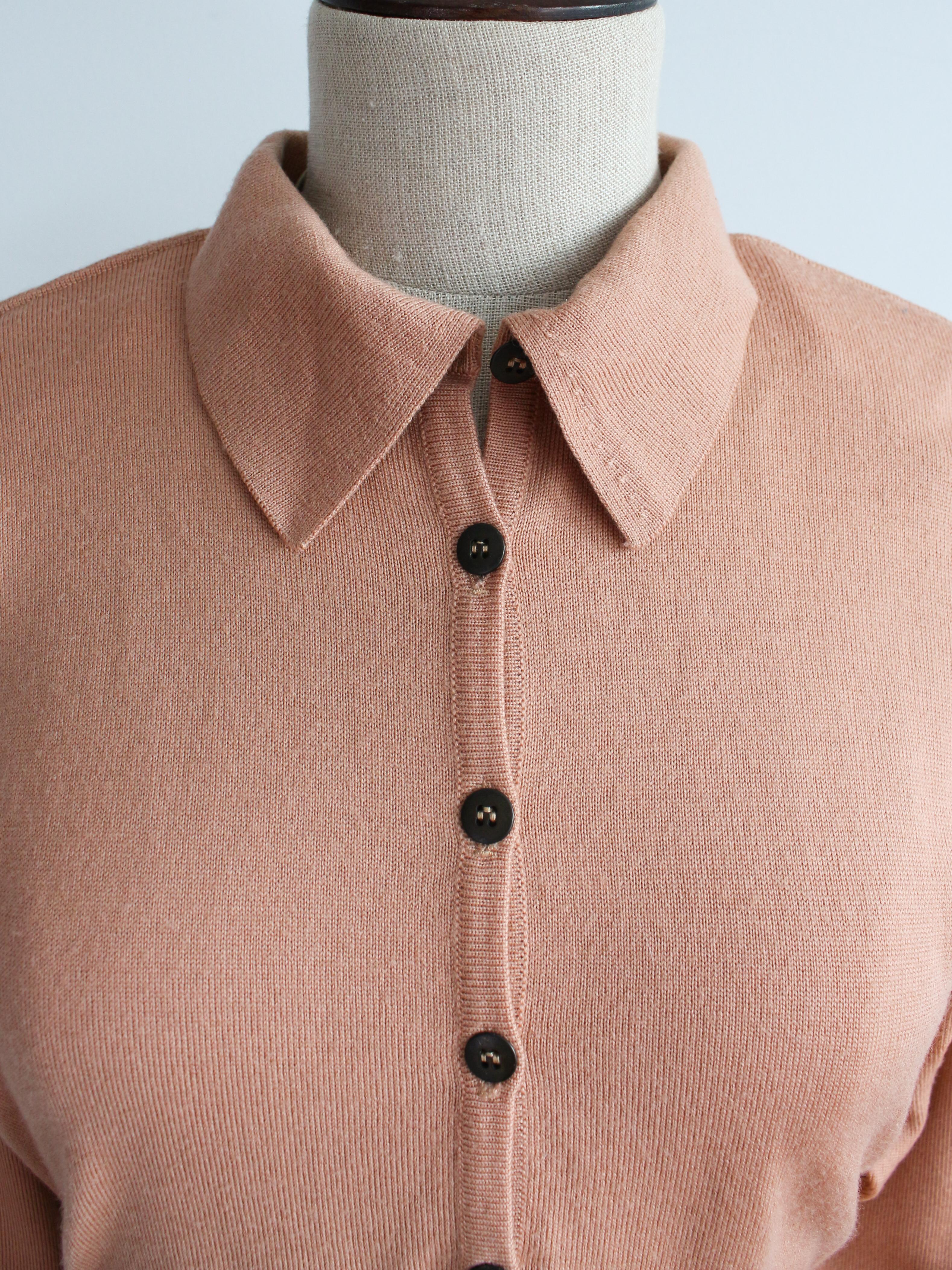 Mini abito Azzedine Alaïa 1980 in maglia color pesca 10