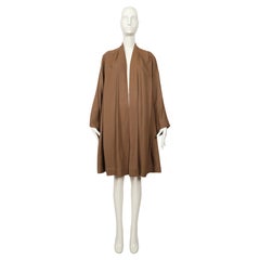 AZZEDINE ALAIA 1980's Vintage Taupe Oversized Swing Jacket Coat
