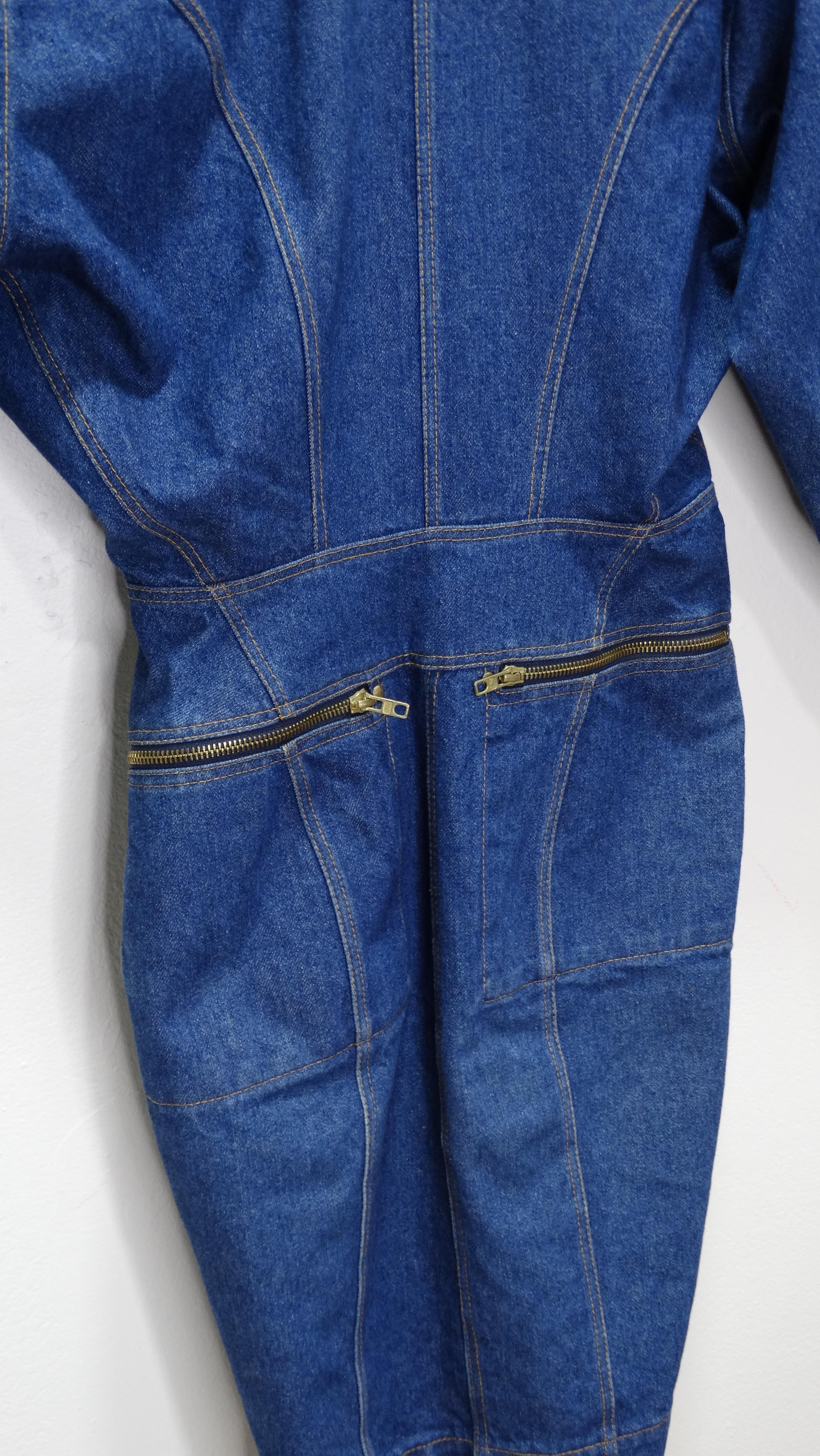 Azzedine Alaïa 1986 Motorcycle Denim Coat Dress  2