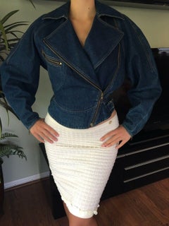 Azzedine Alaia 1986 Vintage Denim Jacket Coat