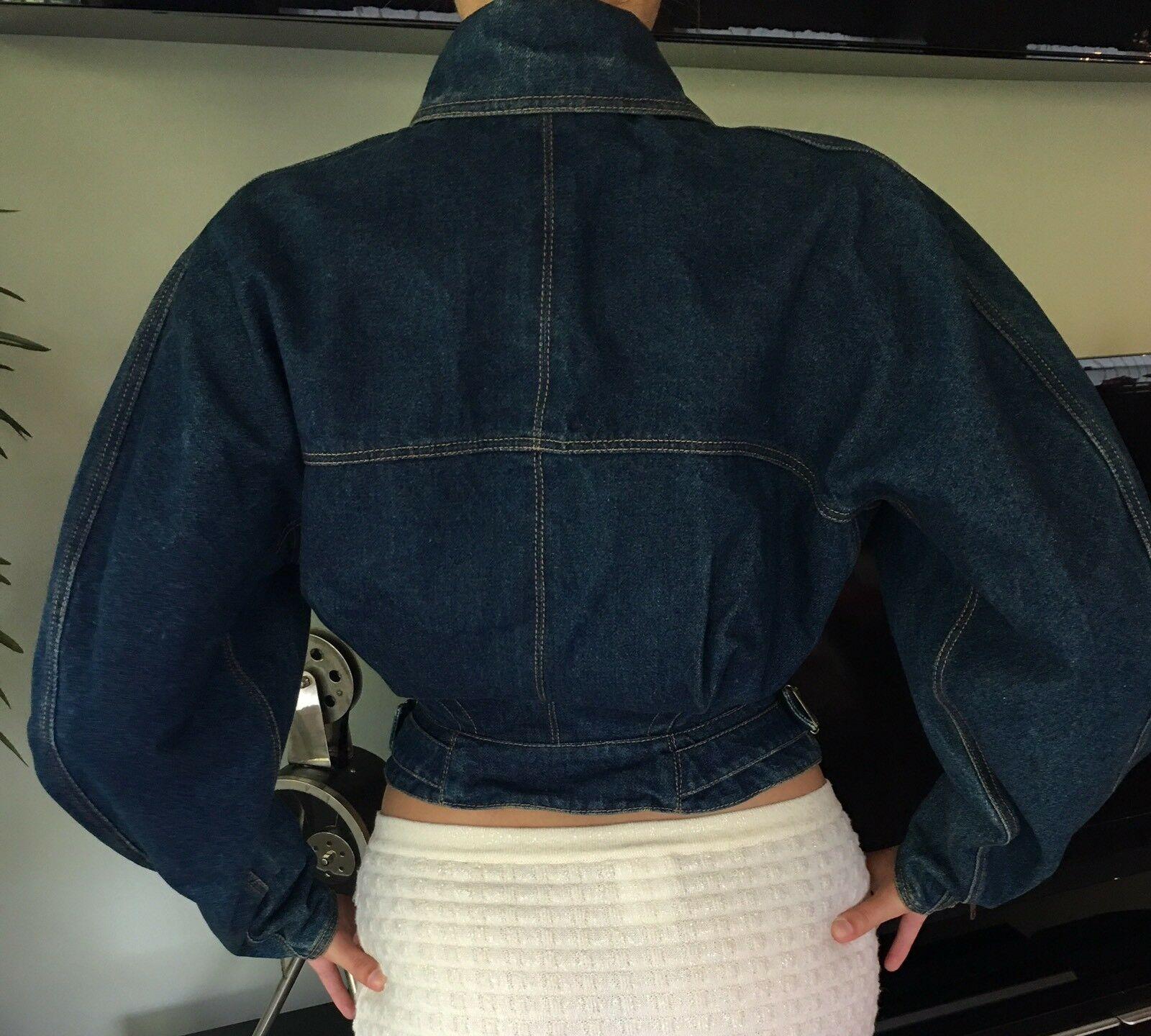 Purple Azzedine Alaia 1986 Vintage Denim Jacket Coat 