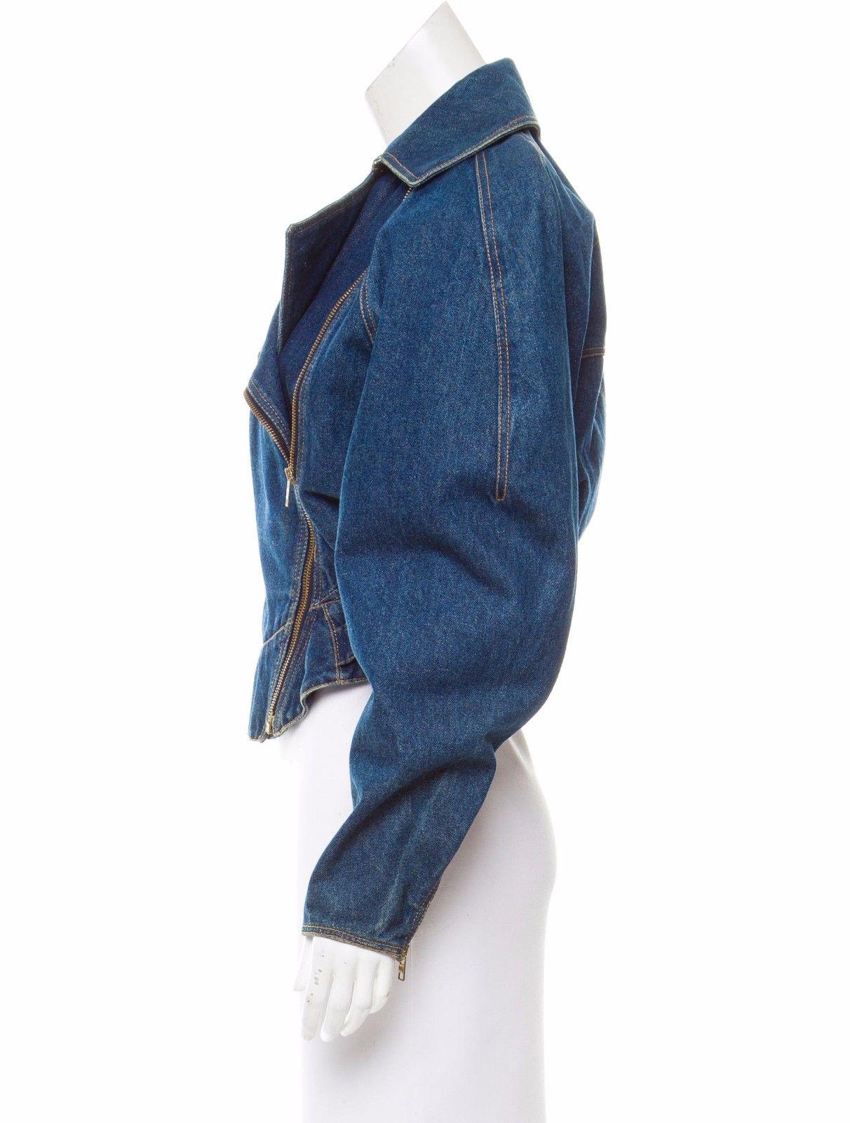 Women's Azzedine Alaia 1986 Vintage Denim Jacket Coat 