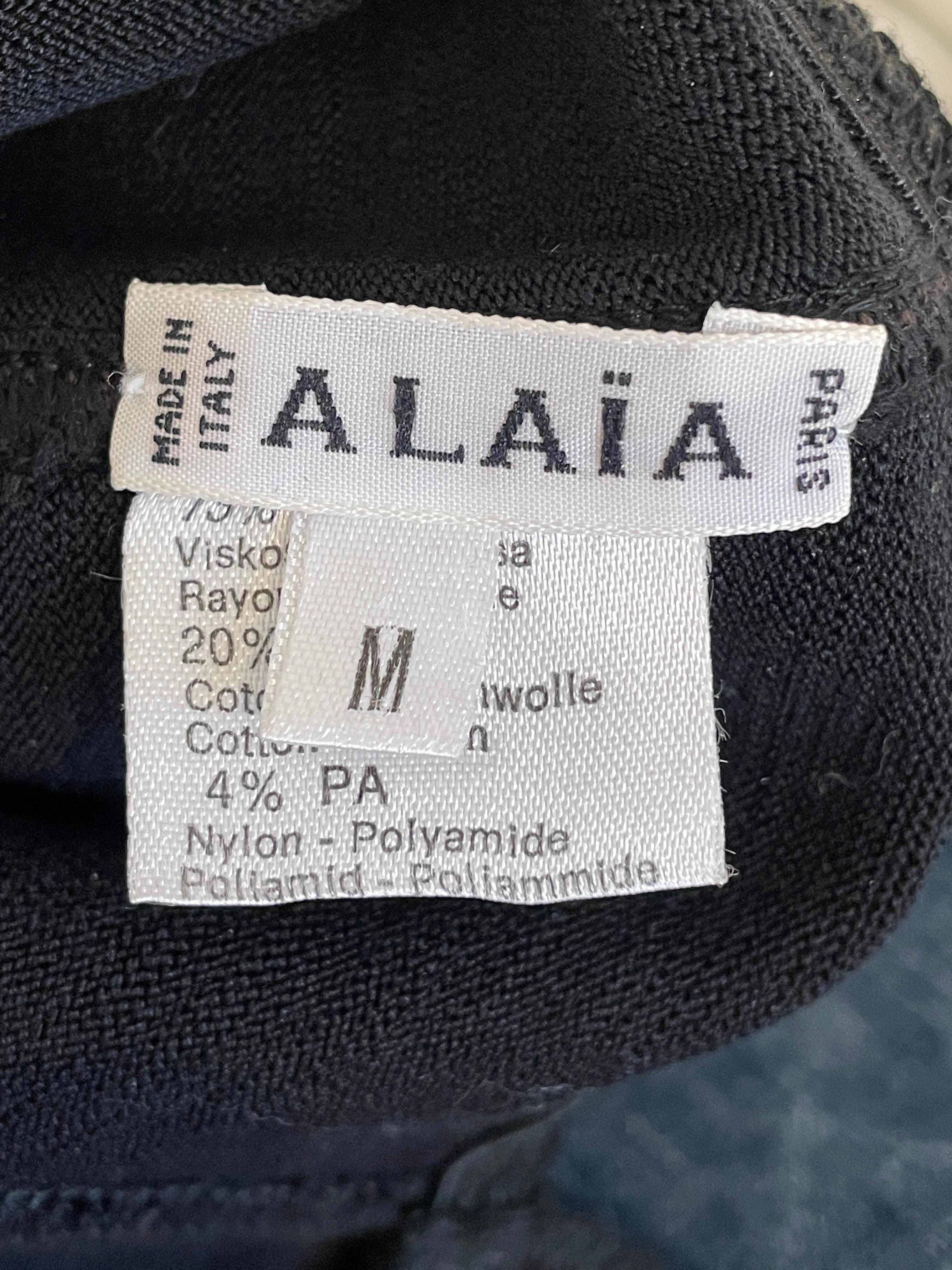 Azzedine Alaia 1990's Black Mini Dress For Sale 5