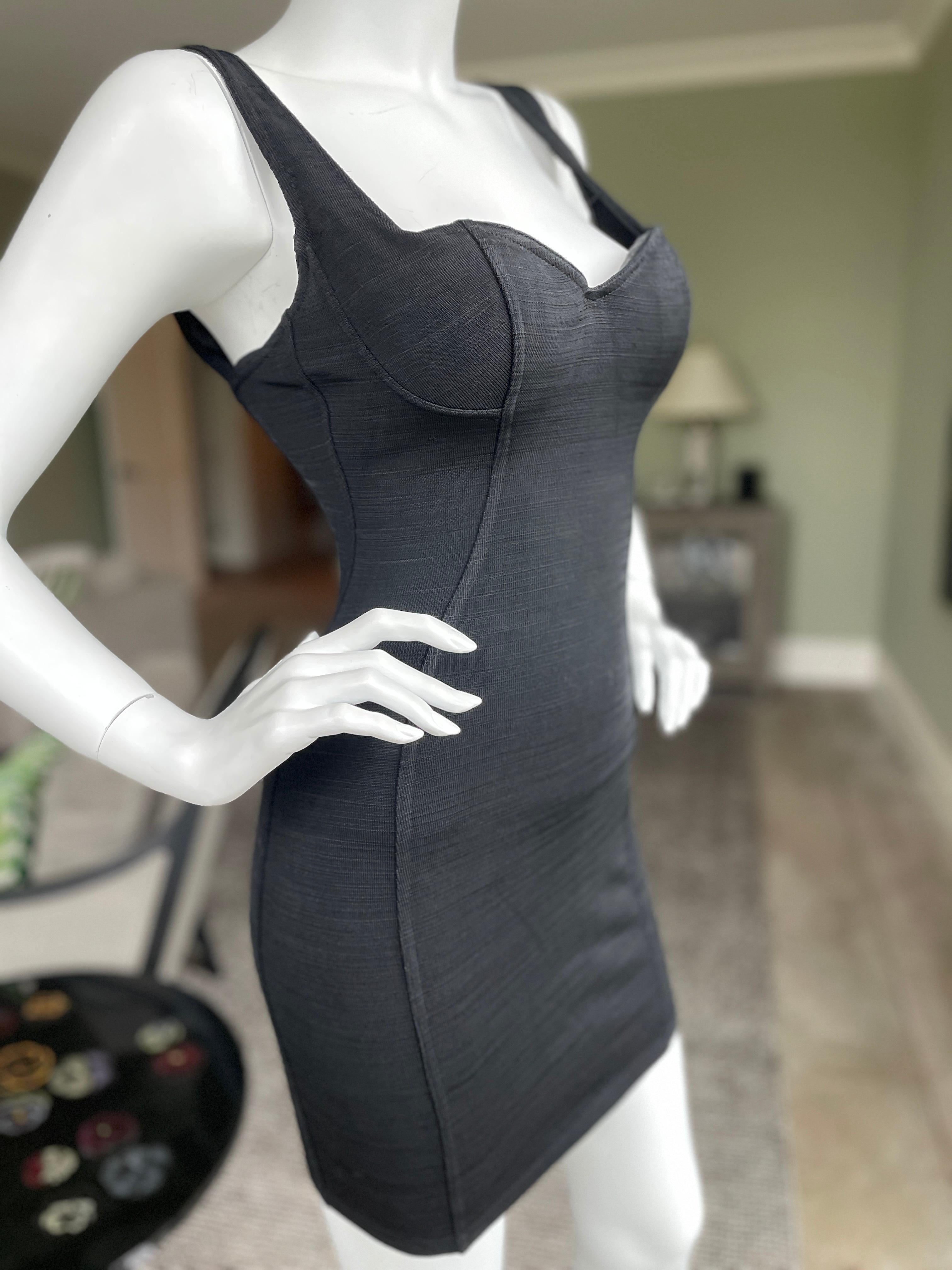 Azzedine Alaia 1990's Black Mini Dress In Good Condition For Sale In Cloverdale, CA