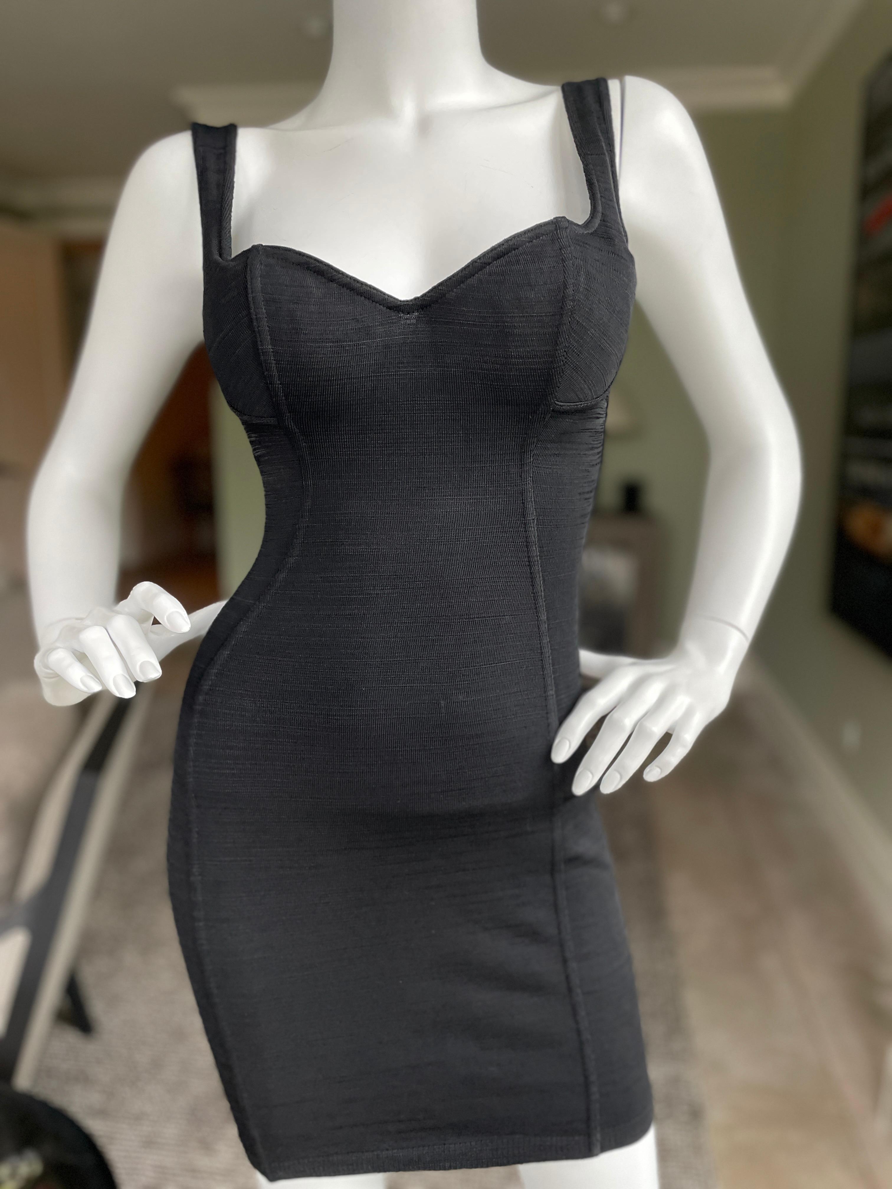 Women's Azzedine Alaia 1990's Black Mini Dress For Sale