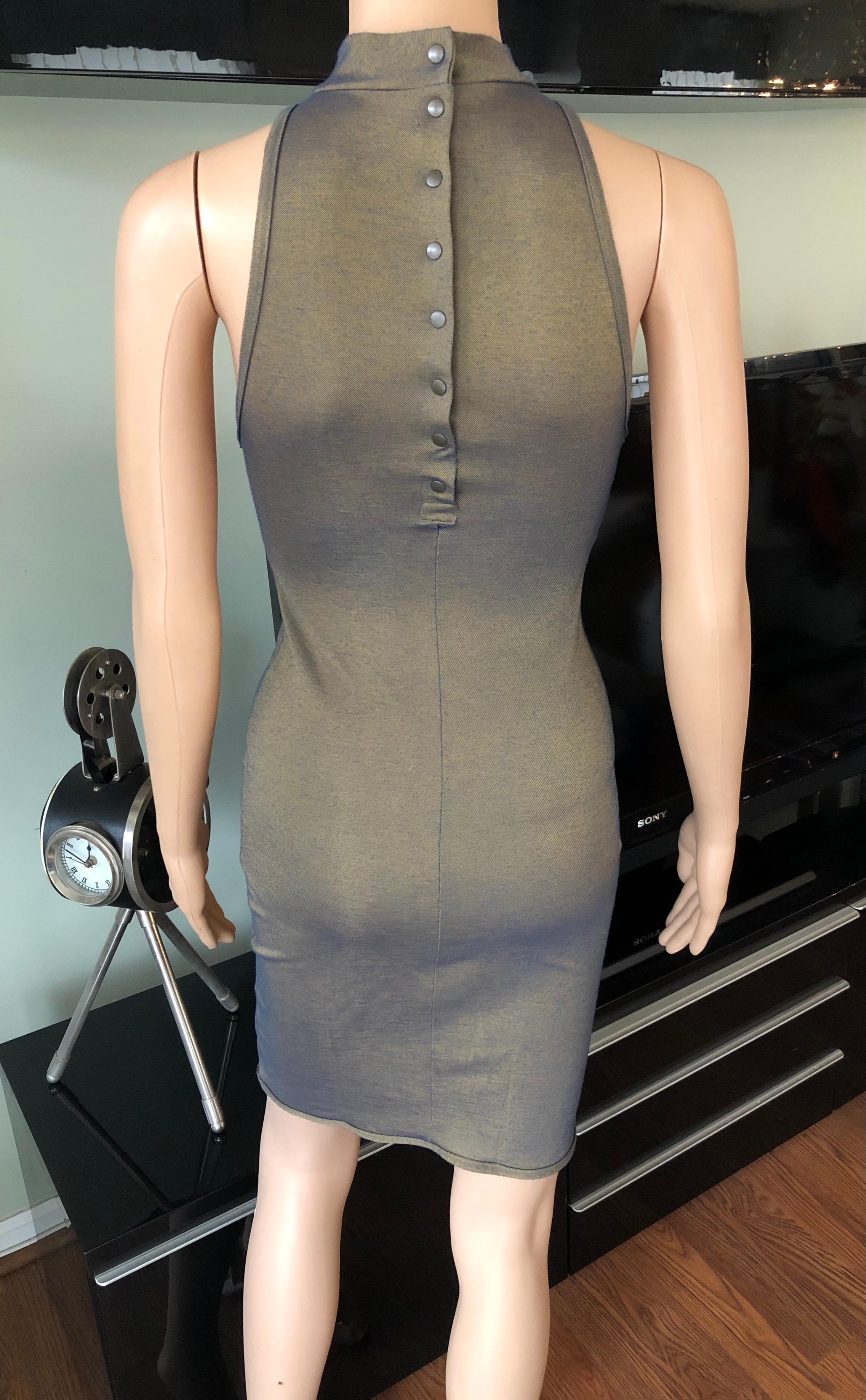 Azzedine Alaia 1990's Vintage Bodycon Mini Dress Size M