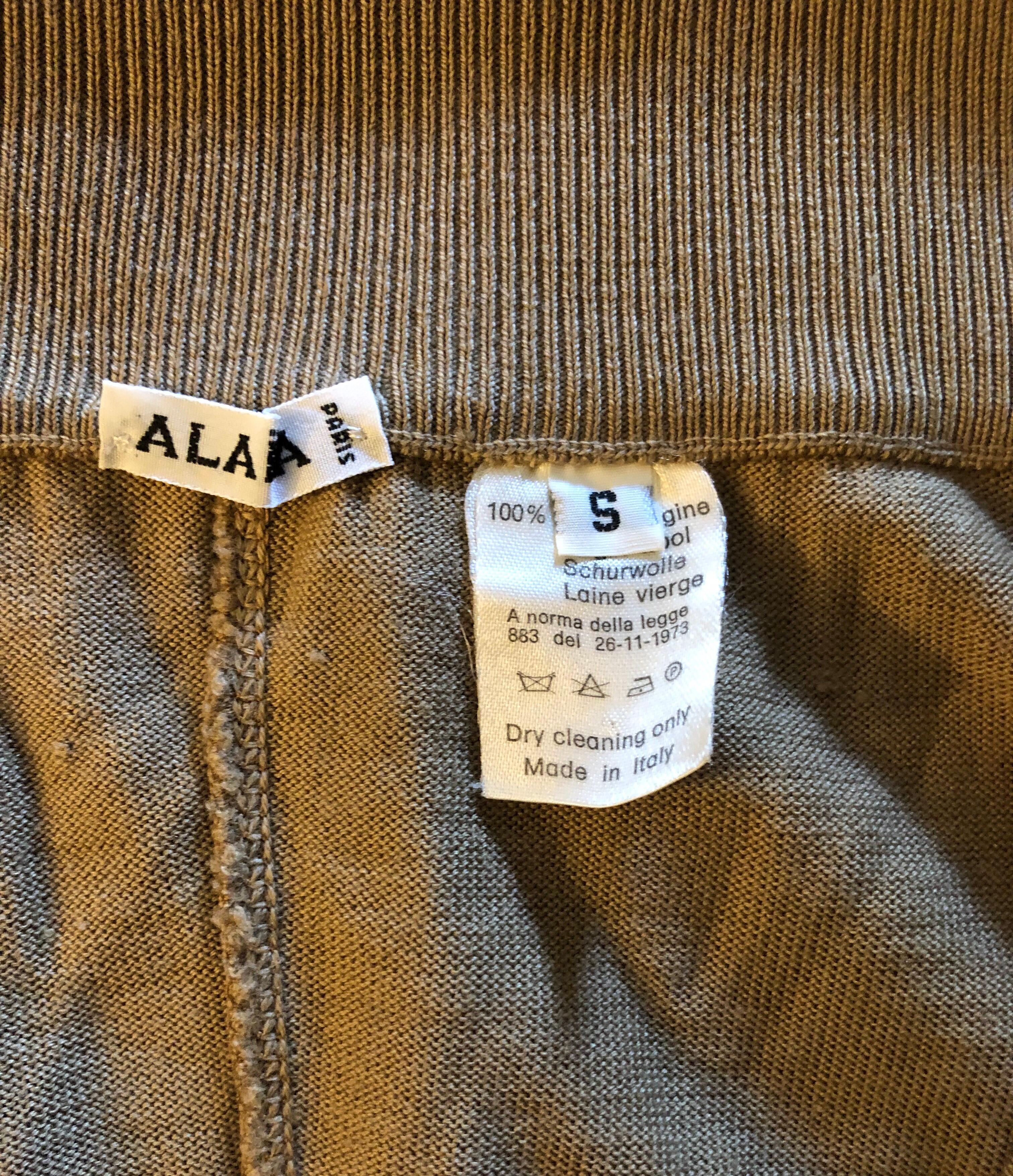 Brown Azzedine Alaia 1990's Vintage Fitted Bodysuit Romper