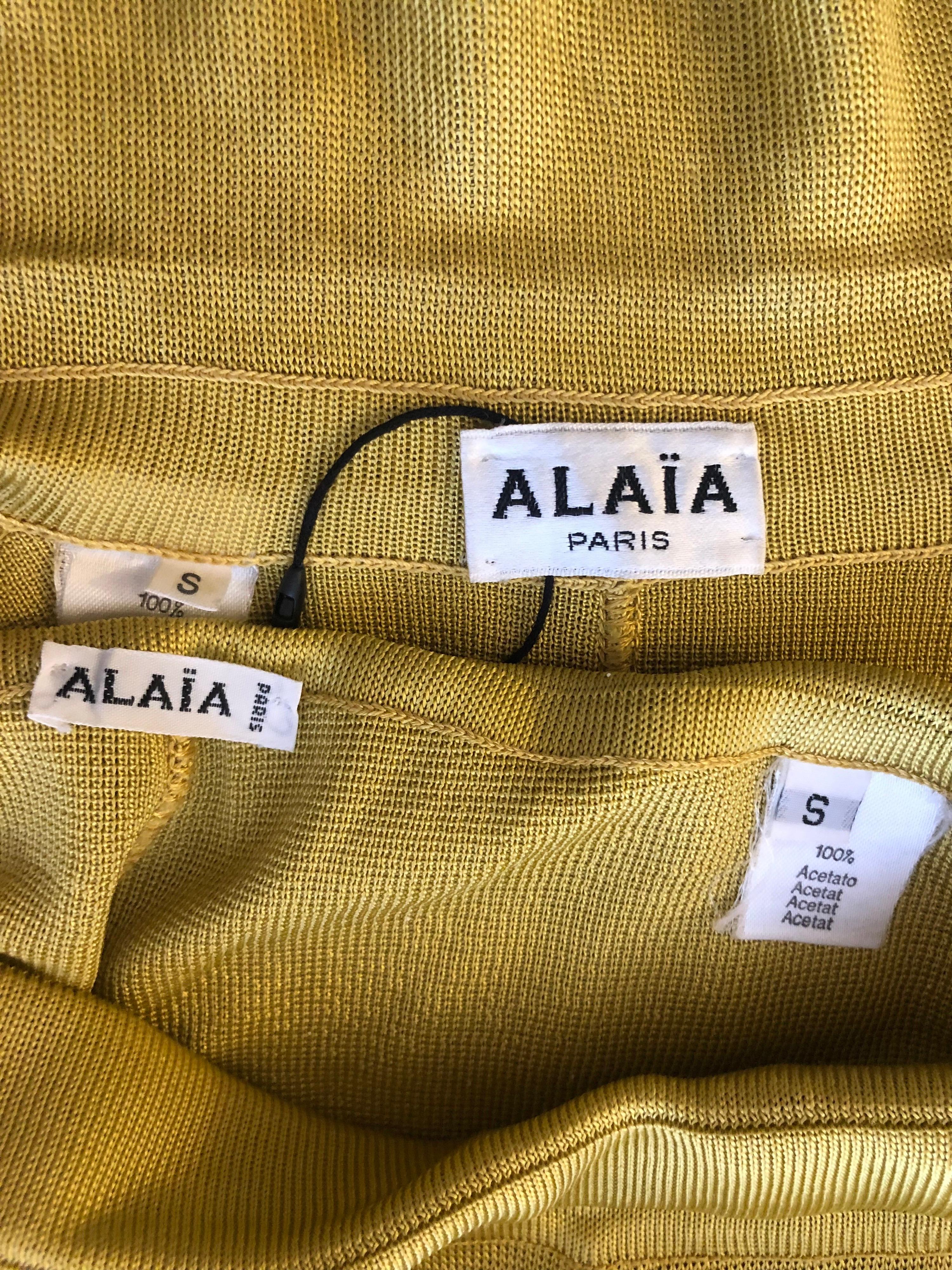 Ensemble 2 pièces pantalon legging et haut vintage Azzedine Alaia (années 1990)  en vente 1