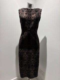 Azzedine Alaïa 2011 Velour Brown Leopard Print Dress