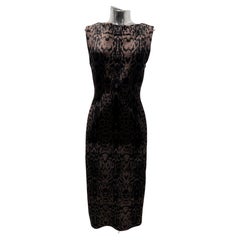 Azzedine Alaïa 2011 Velour Brown Leopard Print Dress