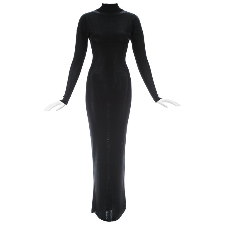 alaia prom dress LEAU Alaia Drape Maxi Dress in Black, Women's M at Urban Outfitters