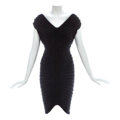 Azzedine Alaia black chenille-knitted 'Houpette' dress, ss 1994