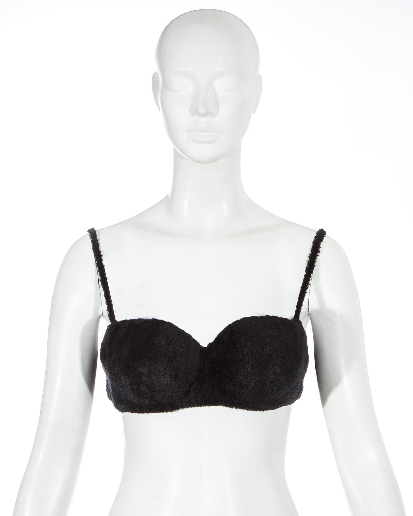 Azzedine Alaia black chenille padded evening bra

Fall-Winter 1992