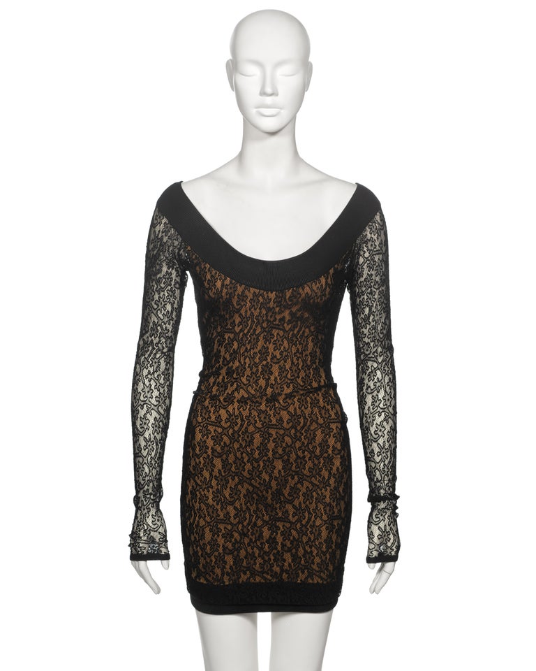 alaia lace dress ALAIA Lace Detail Midi Dress