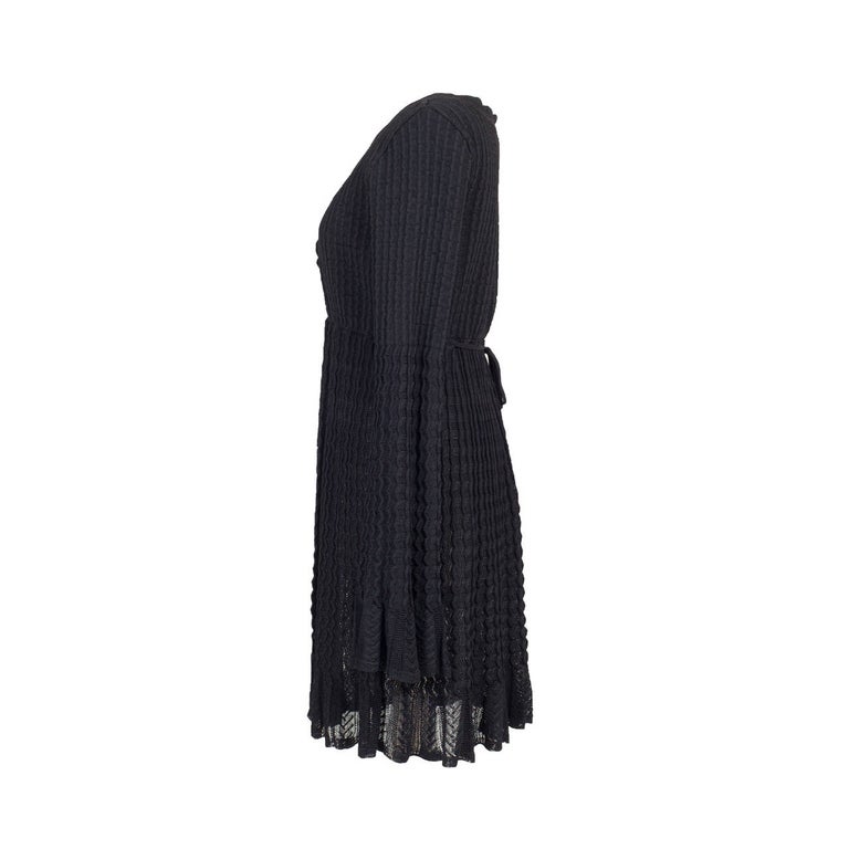 Azzedine Alaia Black Knit Dress Top 1992 For Sale at 1stDibs