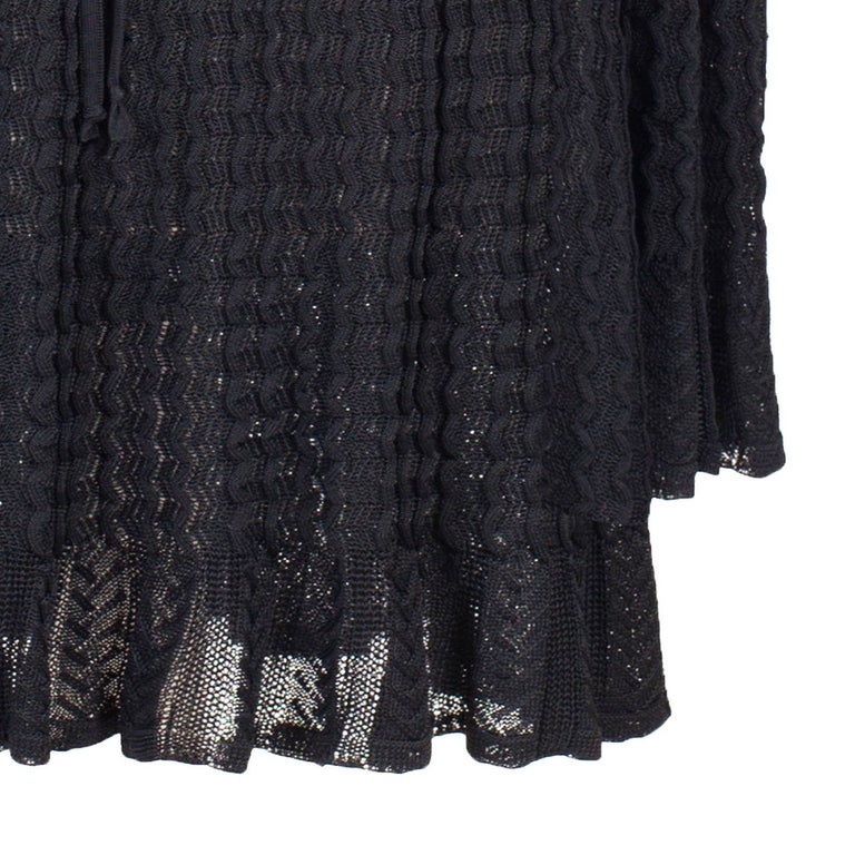 Azzedine Alaia Black Knit Dress Top 1992 For Sale at 1stDibs