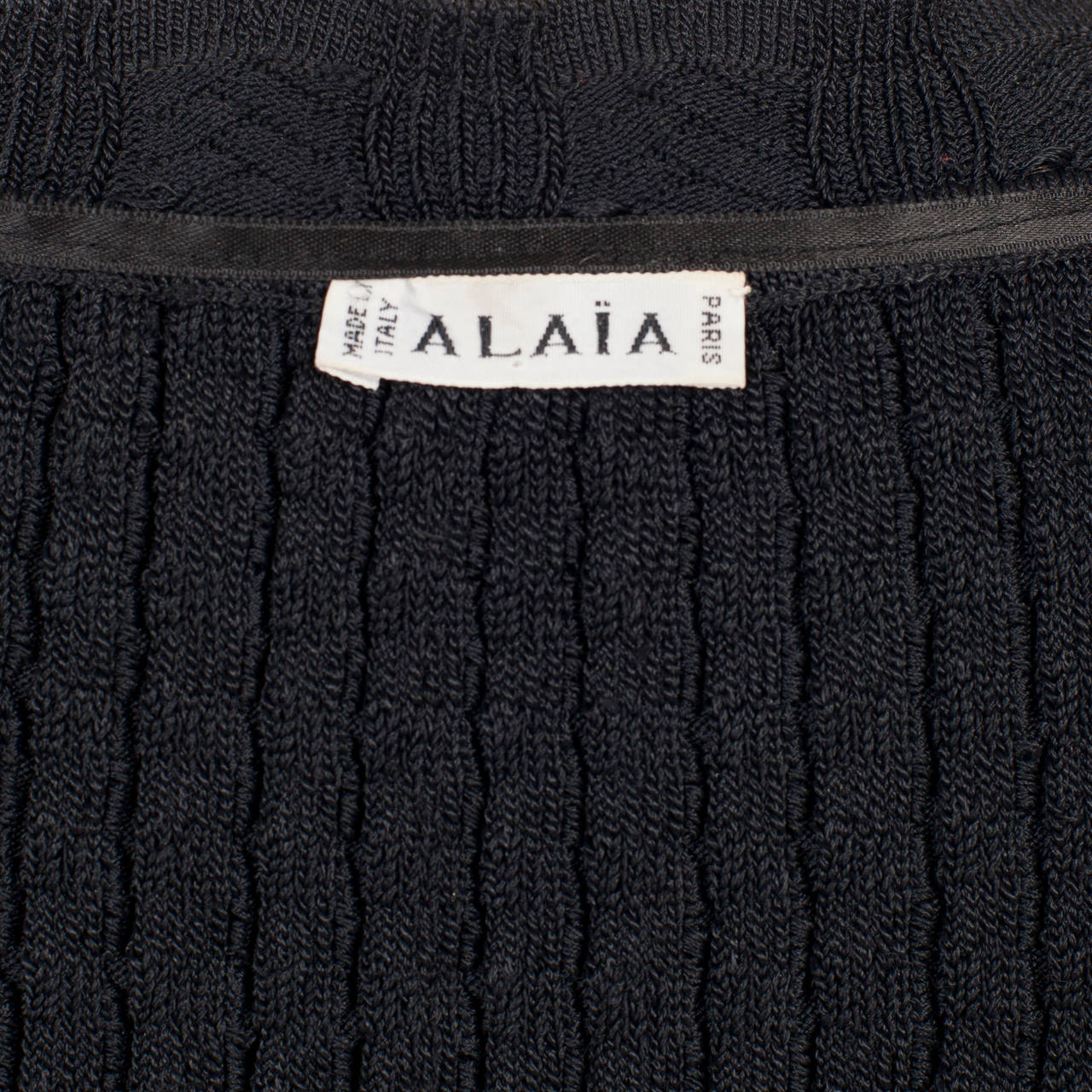 Azzedine Alaia Black Knit Dress Top 1992 For Sale 2