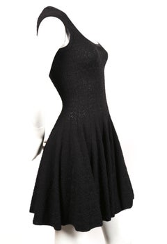 Azzedine Alaia black knit "Muguet" dress