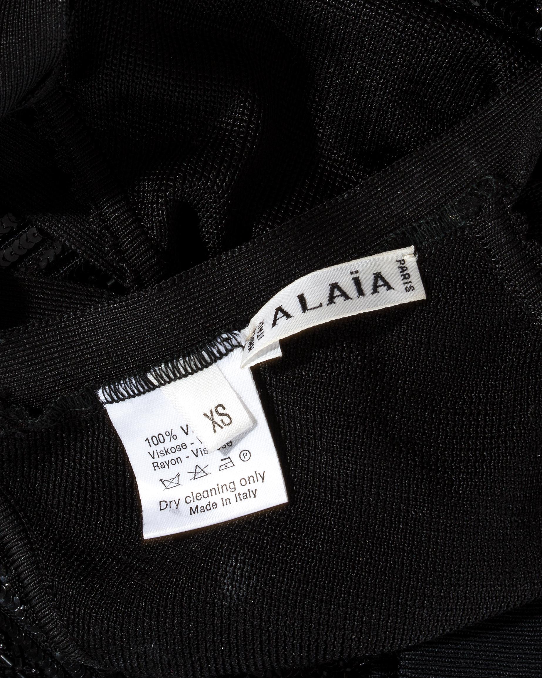 Azzedine Alaia black knitted 2-piece bra and pants ensemble, ss 1993 1