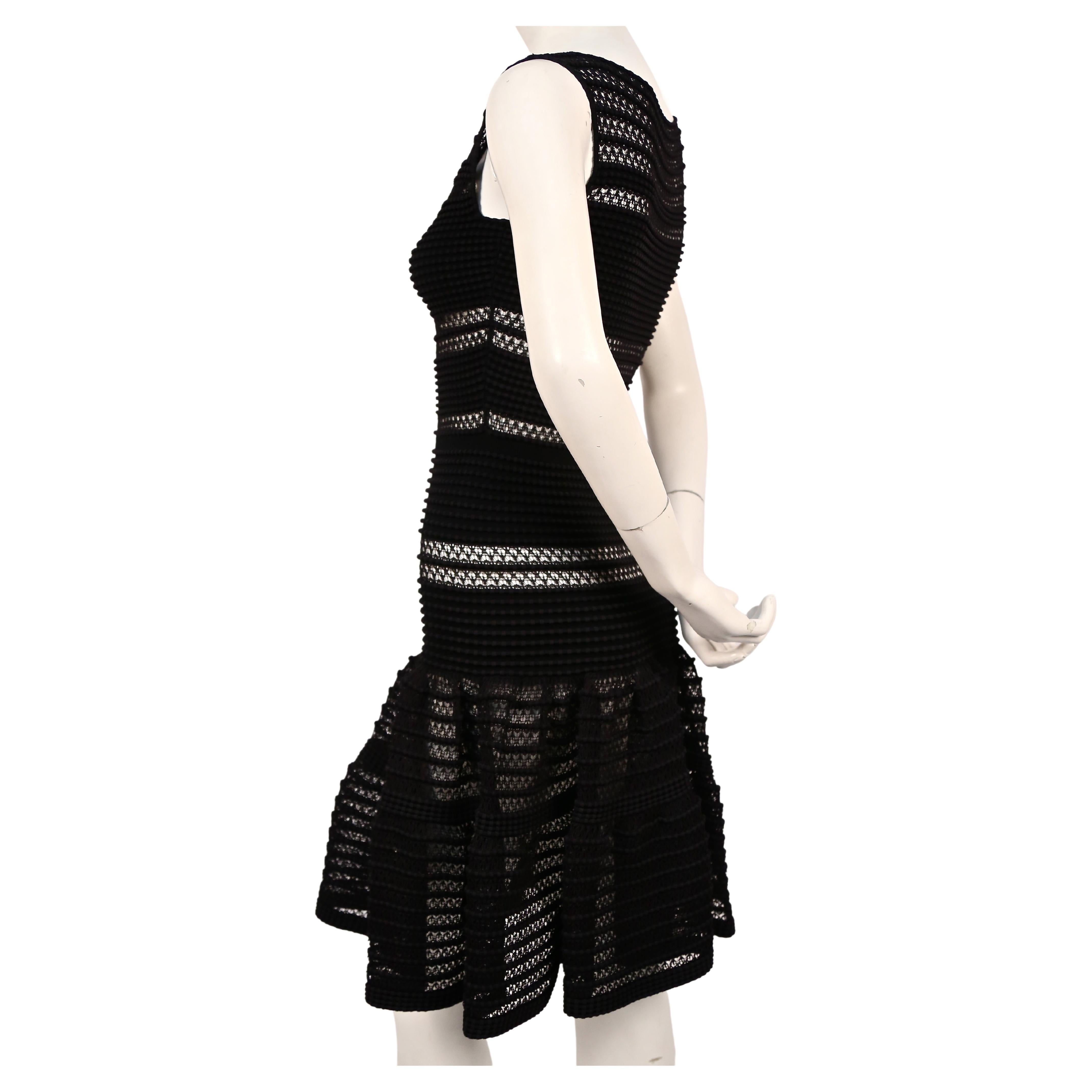 Azzedine Alaia black lace knit dress In Excellent Condition For Sale In San Fransisco, CA