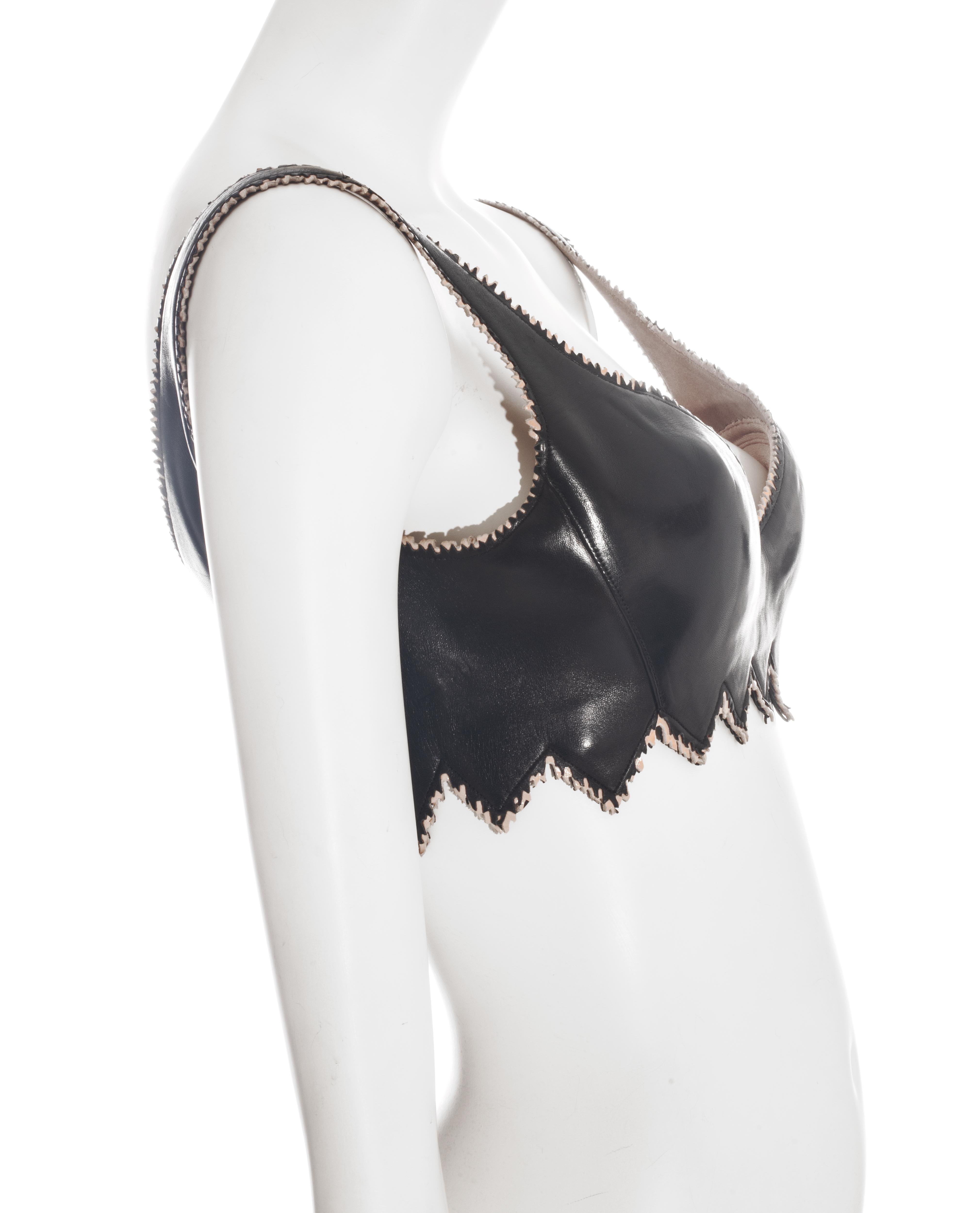alaia leather corset