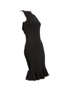 Azzedine Alaïa Black Midi Bodycon Dress Size M