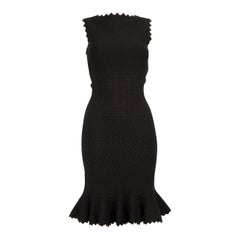 Azzedine Alaïa Black Midi Bodycon Dress Size M