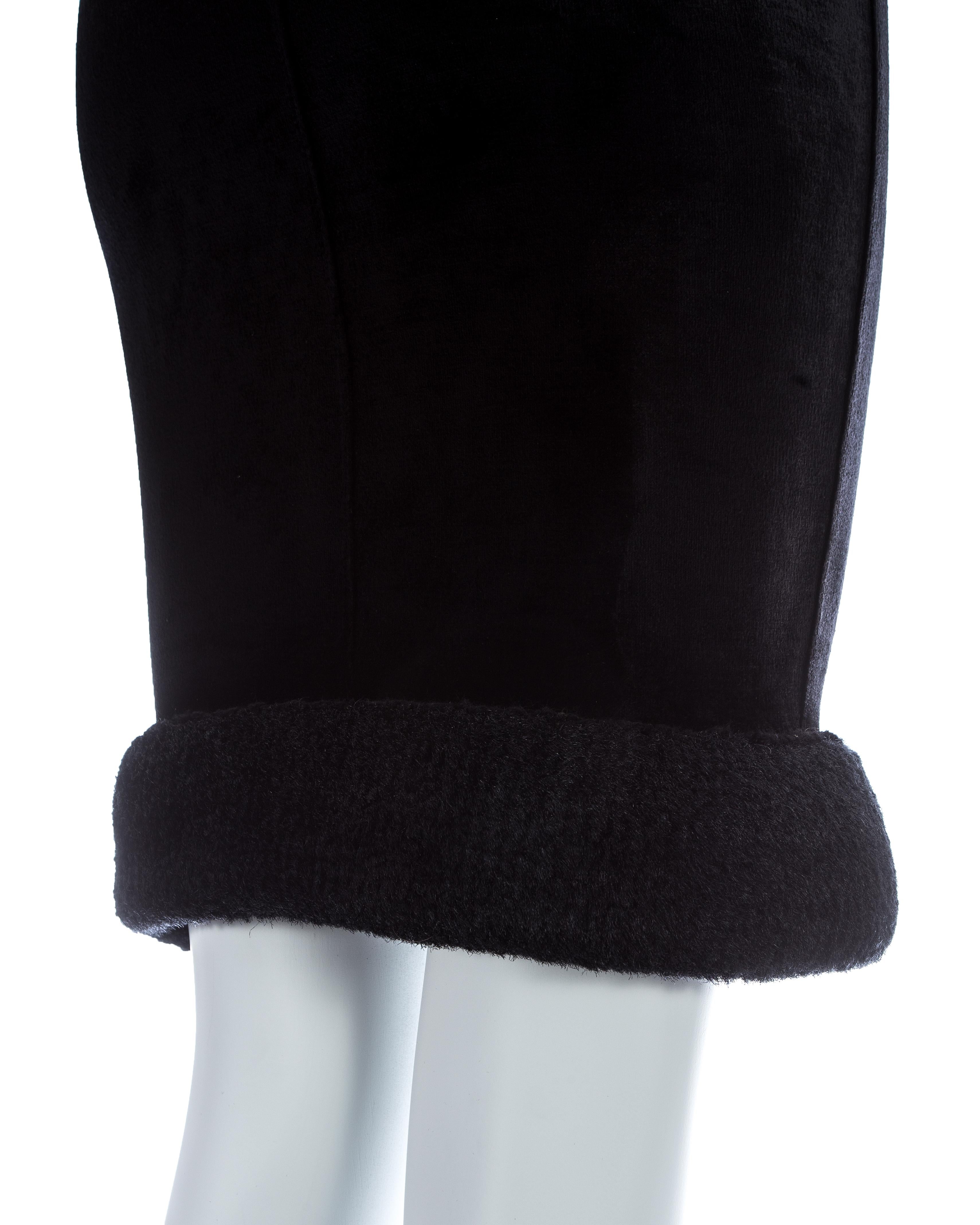 Azzedine Alaia black rayon leopard lace figure hugging dress, ca. 1991 3