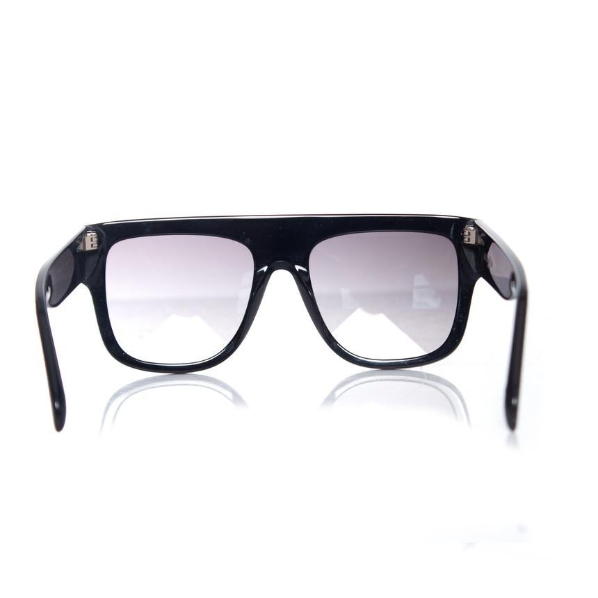 Women's Azzedine Alaia, Black rectangular gradient sunglasses For Sale