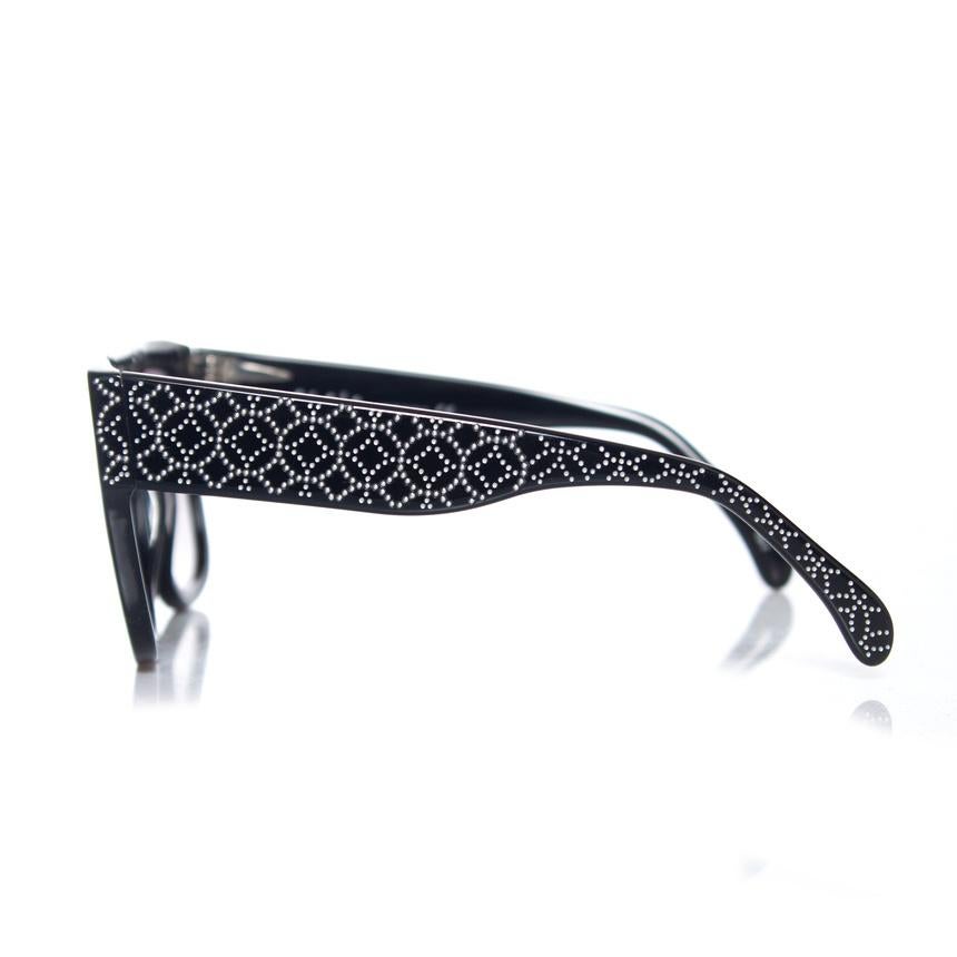 Azzedine Alaia, Black rectangular gradient sunglasses For Sale 1