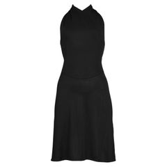 Azzedine Alaia Black Triple Strap Open Back Mini Dress