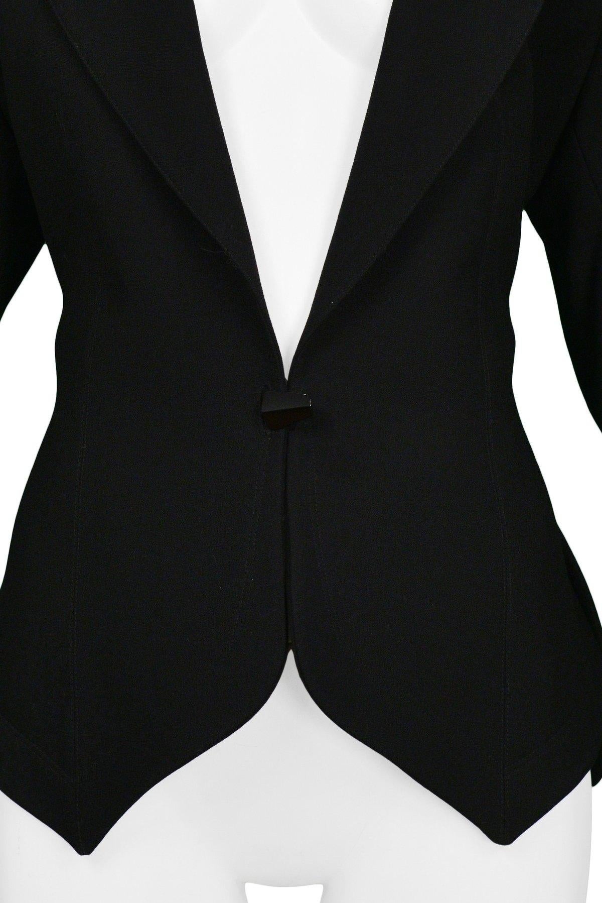 Azzedine Alaia Black Wool Fitted Blazer 1991 For Sale at 1stDibs