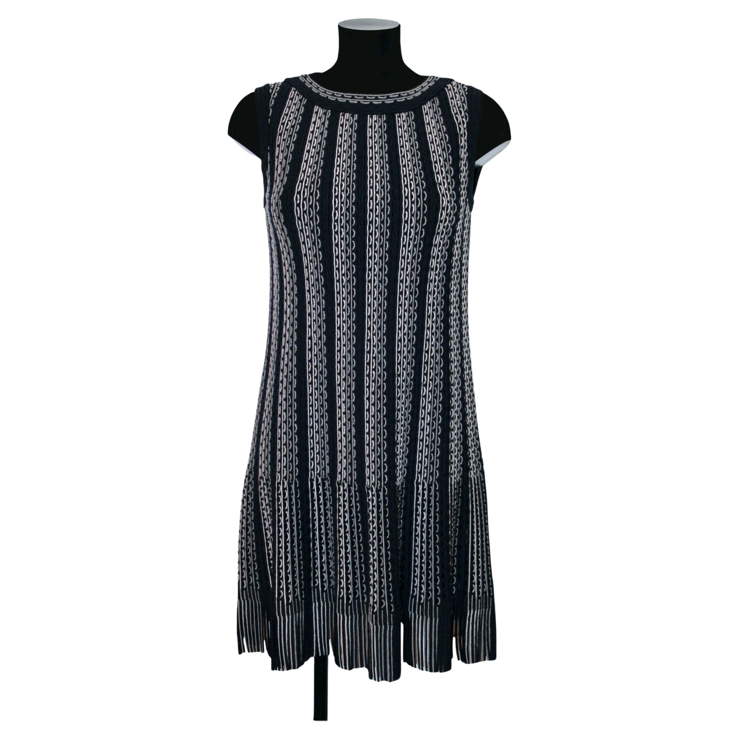 Azzedine Alaïa Blue Knit Sleeveless Dress