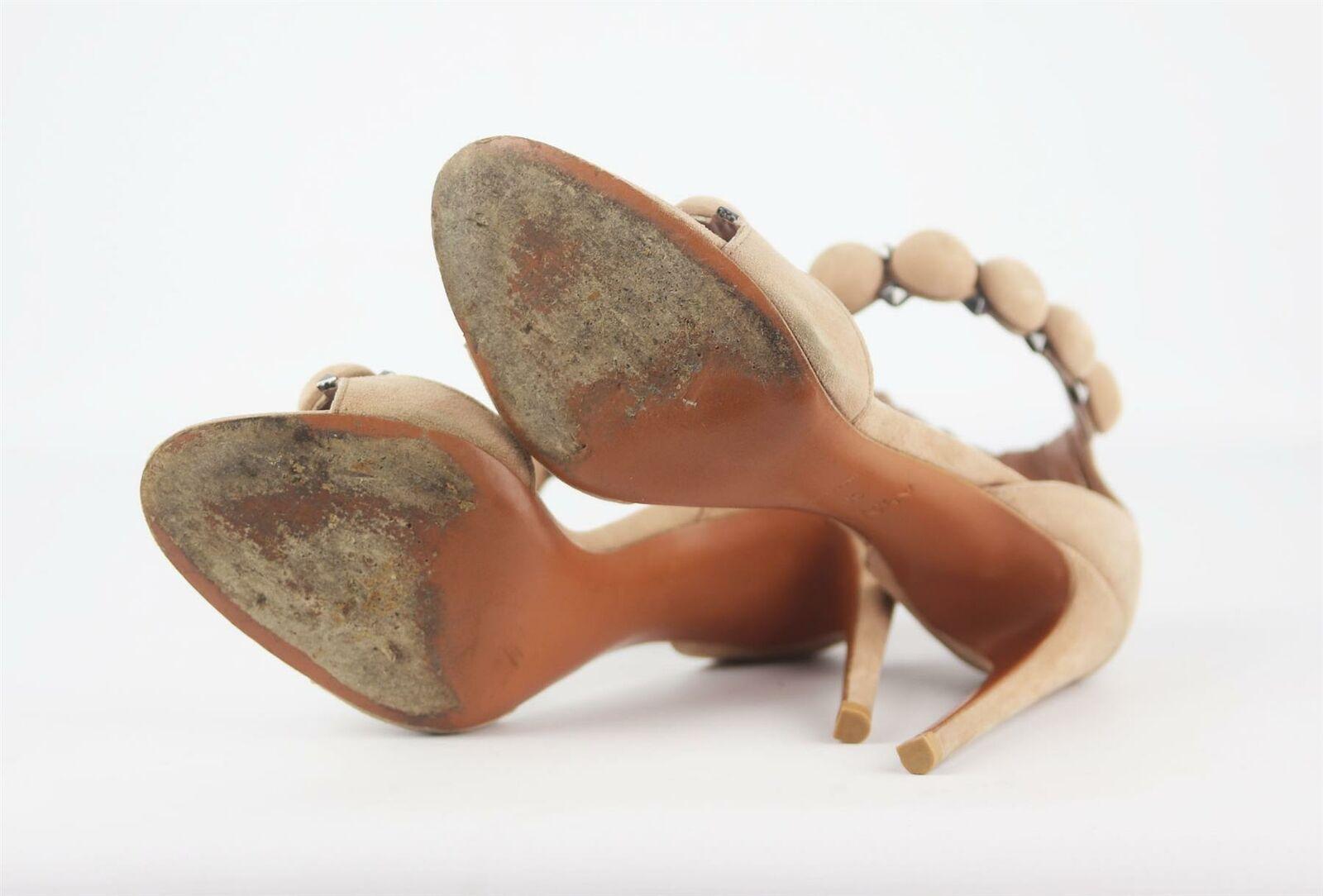 Azzedine Alaïa Bombe 90 Studded Suede Sandals In Good Condition In London, GB