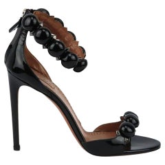Azzedine Alaïa Bombe Studded Patent Leather Sandals EU 38 UK 5 US 8
