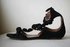 Azzedine Alaïa Bombe Studded Suede Sandals