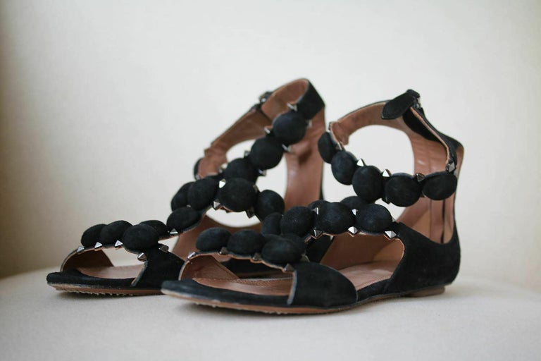 alaia bombe flat sandals