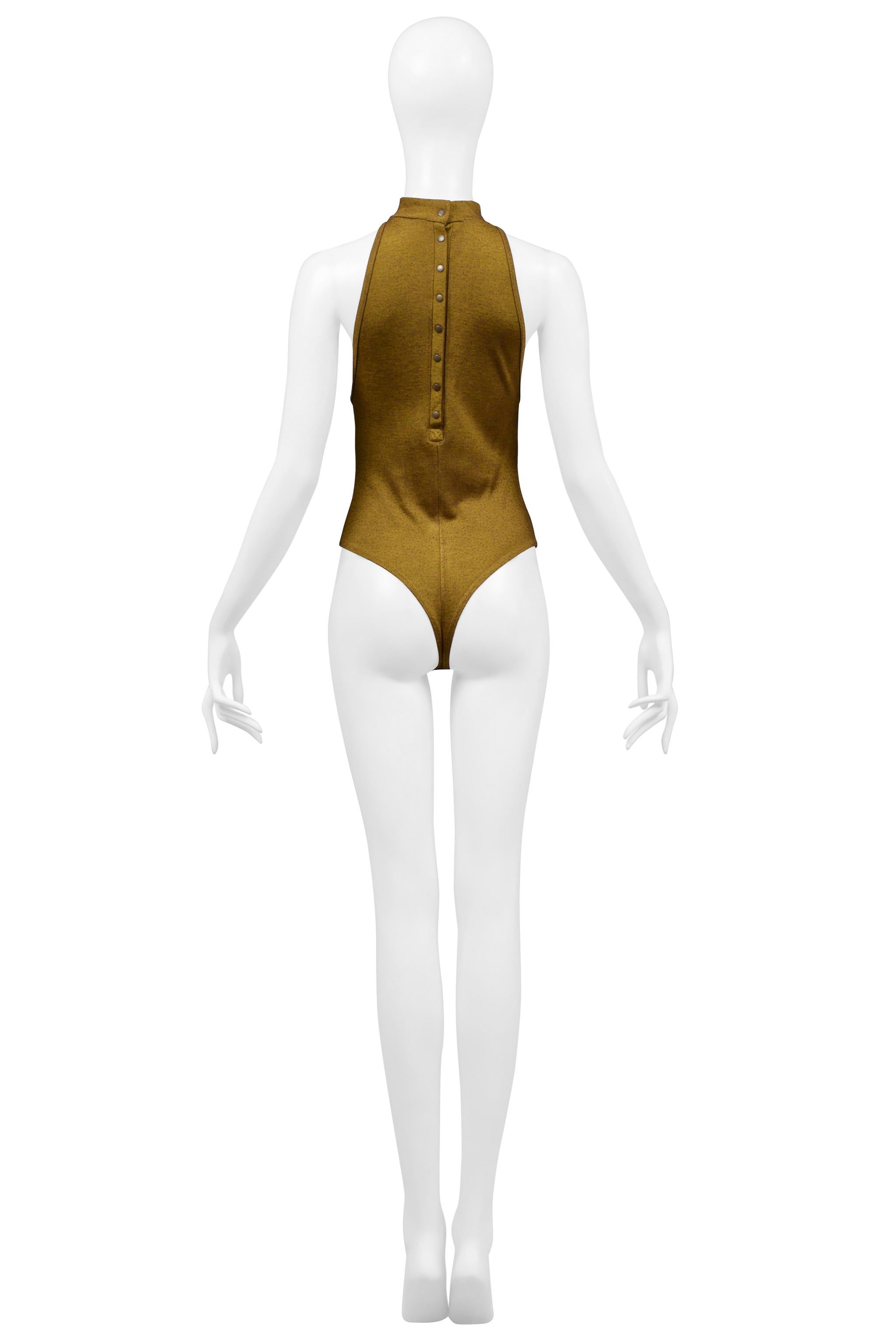 Azzedine Alaia - Body in bronzo con bottoni sulla schiena in vendita 2