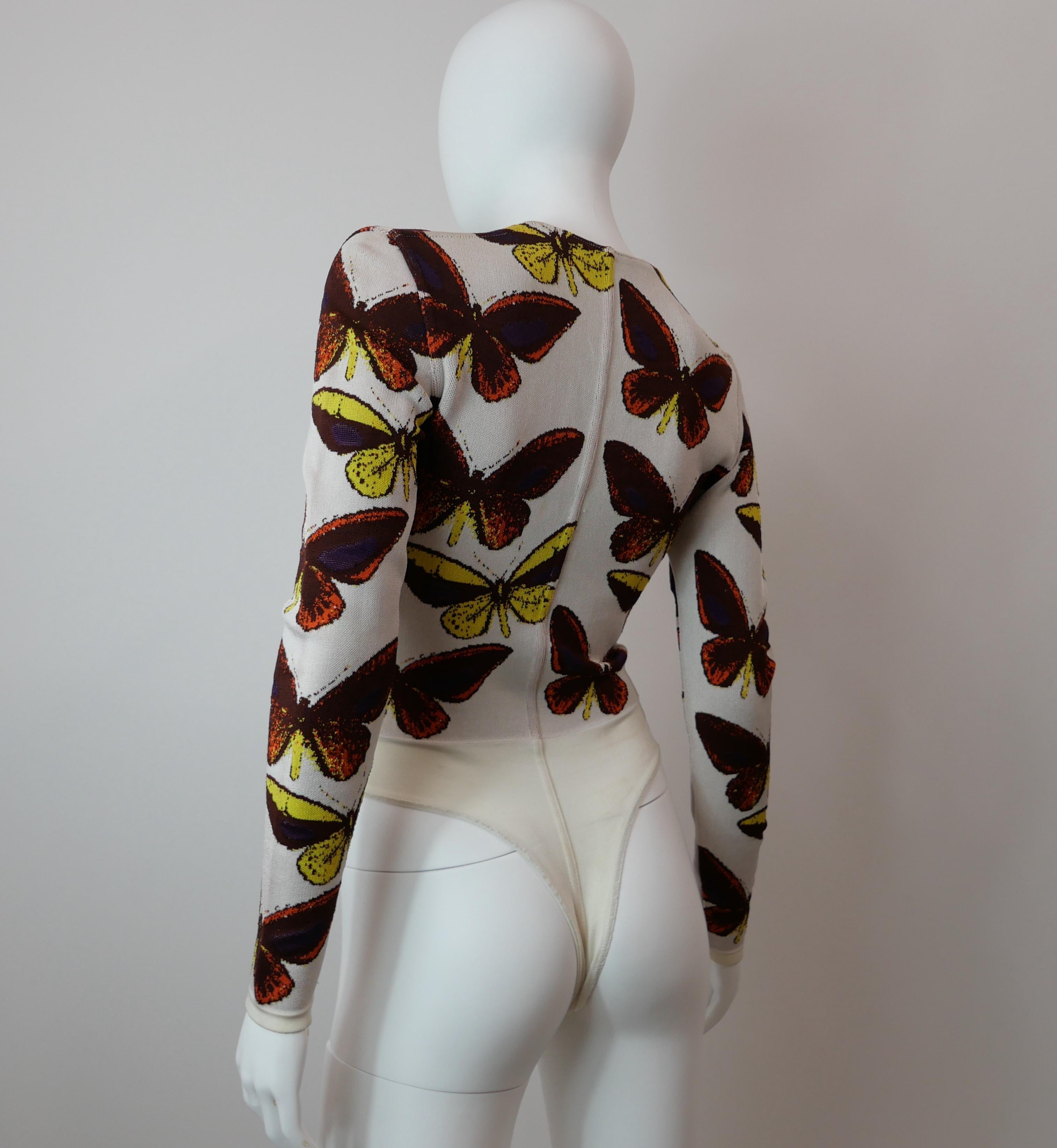 Marrone Azzedine Alaia Set di farfalle 1991 in vendita