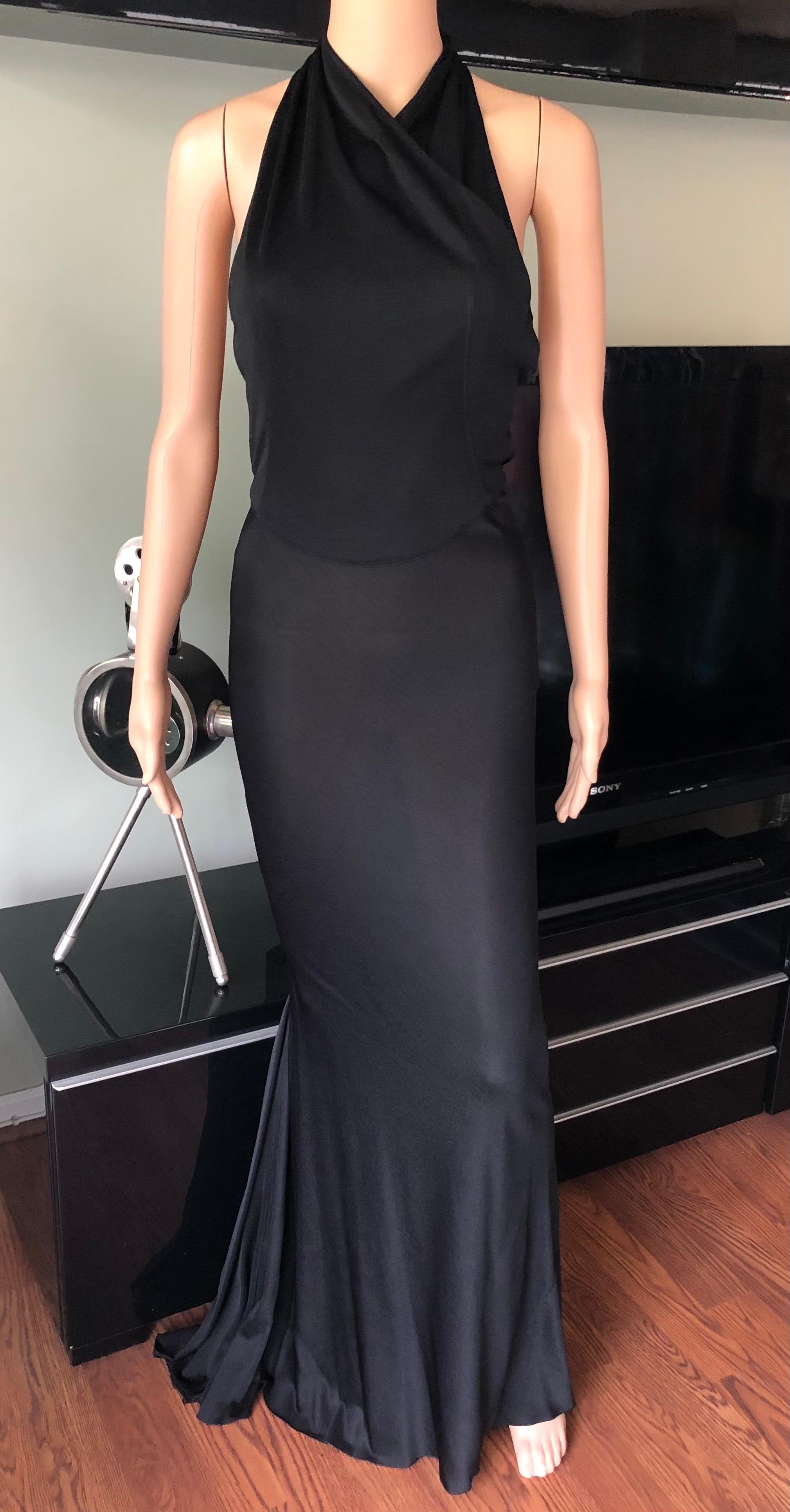 backless black formal dress
