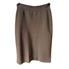 Azzedine Alaïa Camel Wool & Carbon Fiber Pencil Skirt - 1980s/90s